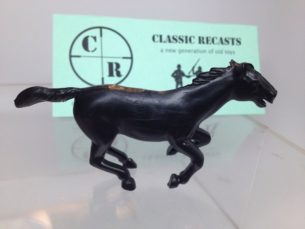 Recast Marx 60mm Horses 3 Pieces Choice Of Colors, black, Brown, Cream, White