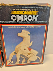 VTG 1977 Mego MICRONAUTS – FORCE COMMANDER and OBERON – Near complete w/boxes