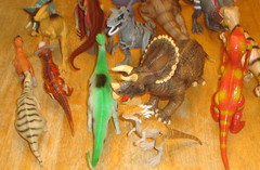 Lot of 18 Plastic Dinosaurs Blip Toys, K&M, Mojo, JMW Sales, Greenbrier Internat
