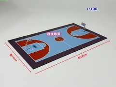 Abs Plastic Basketball Court Model Half/full Court For Urban Sand Table Layout