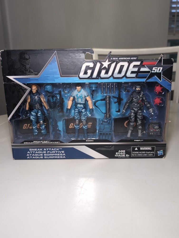 GI Joe 50th Anniversary Sneak Attack 3 Pk. Specialist Dusty-Bazooka-Firefly 2015