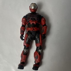 Red/Black/Silver Armored Soldier Character Action Figure Plastic Toy