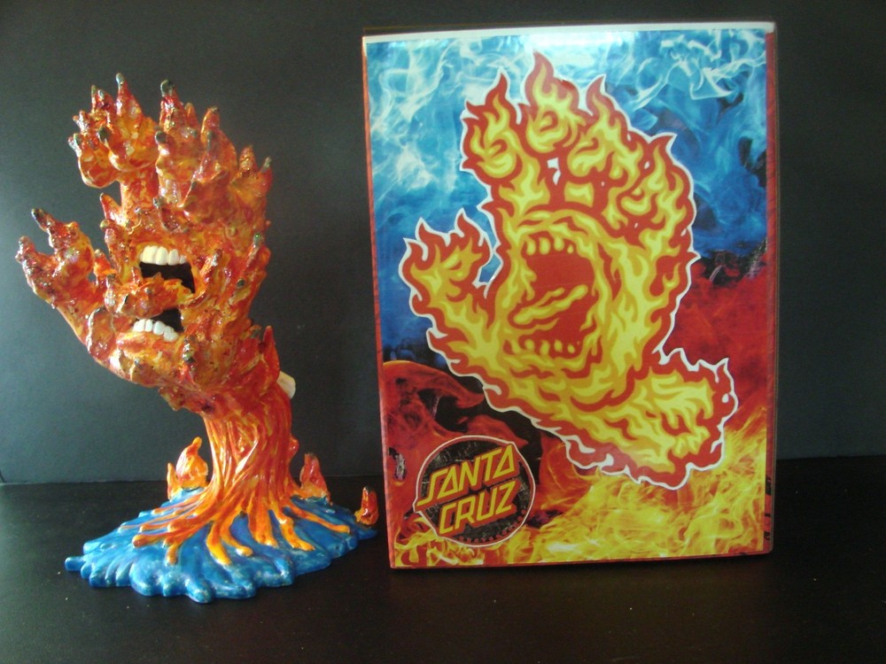FLAME HAND Custom Kidrobot Santa Cruz Skateboards Screaming Hand Figure