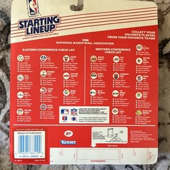 Kenner Starting Lineup 1988 Kareem Abdul-Jabbar Lakers Figure Card & Ball