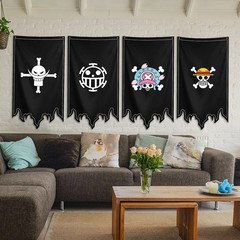 One Piece Anime Flag Luffy Chopper Law Polyester Cartoon Home Decor