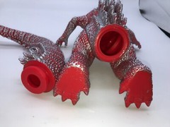 Huang Cheng Toys 15×10 Inch Red/Silver Toy Godzilla FIGURE