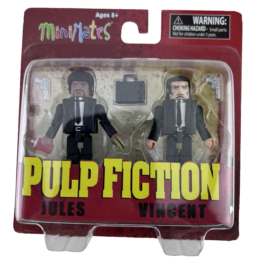 Pulp Fiction MiniMates Jules & Vincent Action Figure Set 2014 Mini Fig Lot Rare