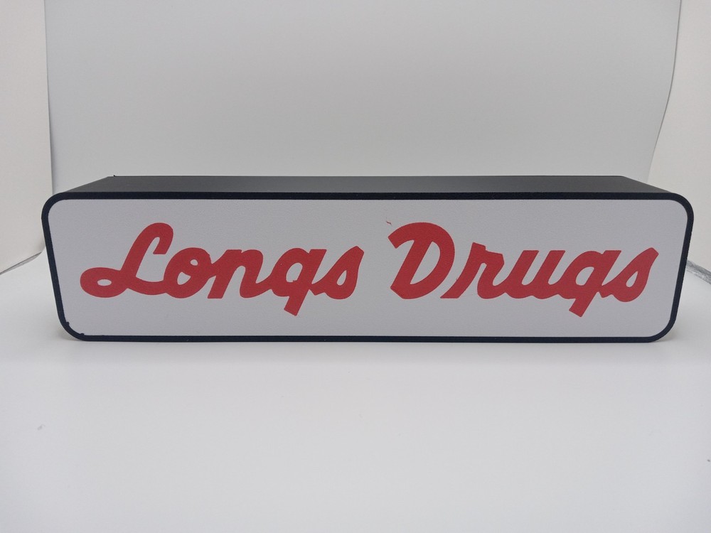 Retro Longs Drug Store logo 10″ lightbox sign retro store sign display