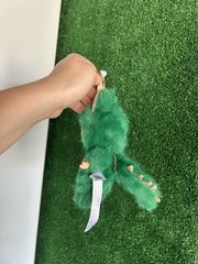 Luxury Green Monster Keychain Plush – Designer Style Collectible Toy Pop