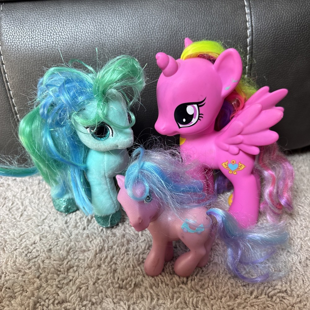 My Little Pony Mixed Lot of Plastic And Plush Figures Of Various Sizes