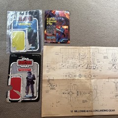 Vintage Star Wars Cardbacks & More. Kenner Production Blueprint Of Mil Falcon