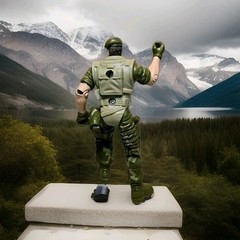 Vtg Chap Mei Possible Soldier Green Beret 3.75″ Action Figure Toy