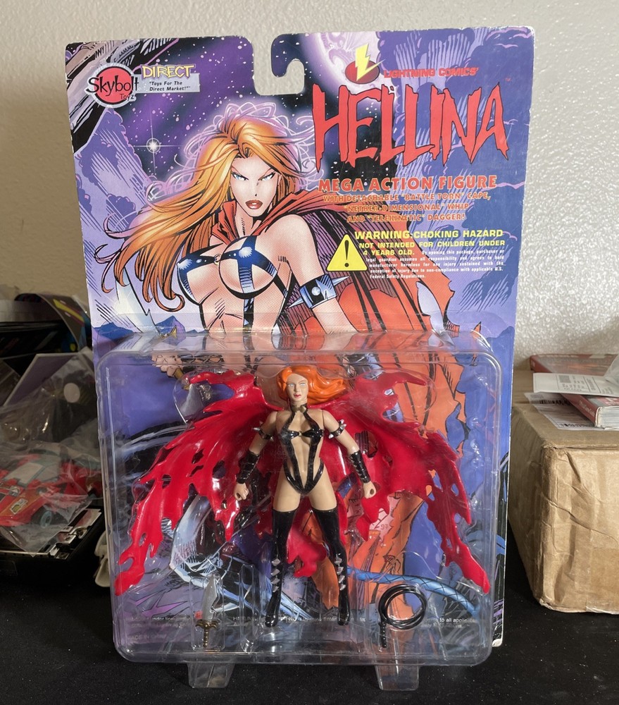 Skybolt Toyz – Lightning Comics – Hellina Mega Action Figure 1997 New In Box