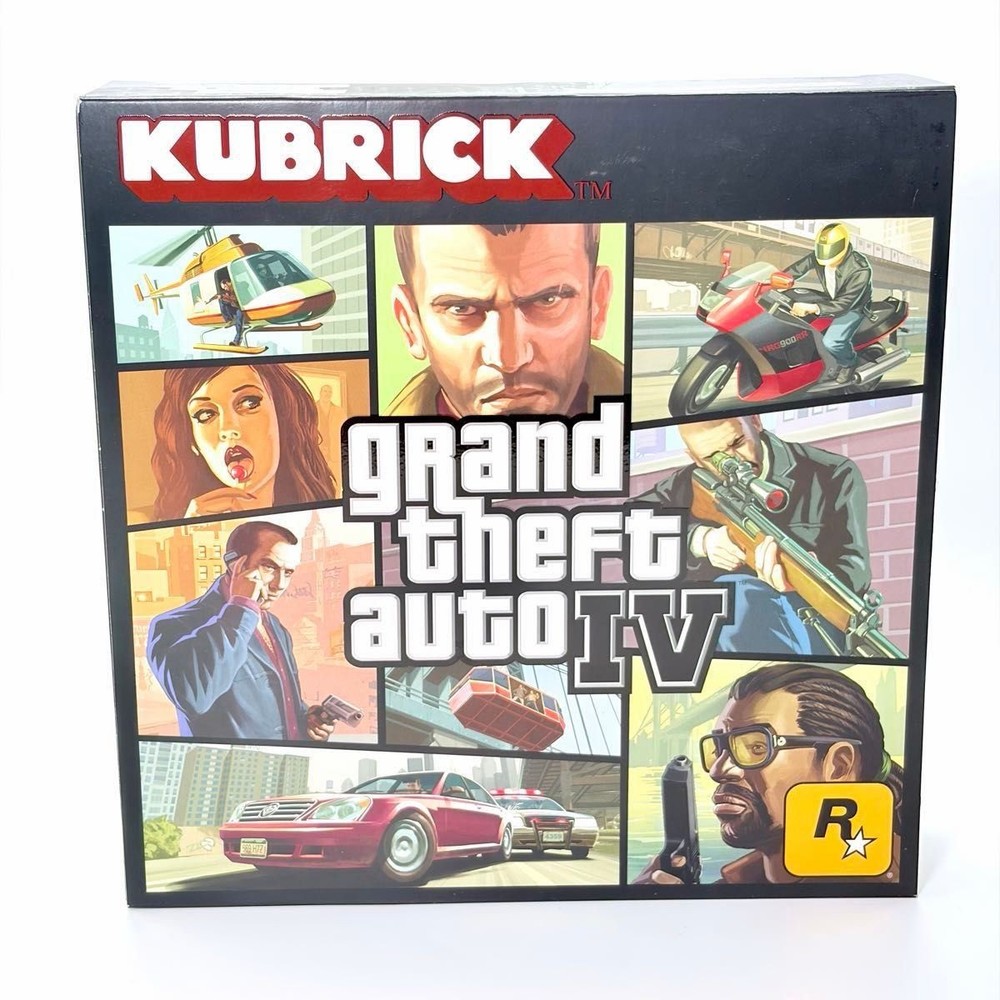 Medicom Toy Kubrick Grand Theft Auto IV 4 GTA IV Figure Box Set Complete Rare