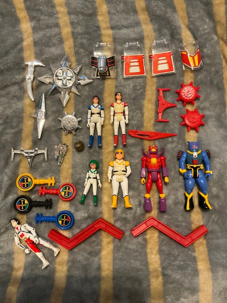 Vintage PANOSH PLACE VOLTRON KEY Lot Parts Weapons Helmet accessories set figure