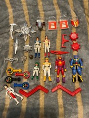 Vintage PANOSH PLACE VOLTRON KEY Lot Parts Weapons Helmet accessories set figure