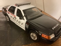 1/18 Melrose K-9 Black And White Police Car By MOTOR MAX •Discontinued• RARE
