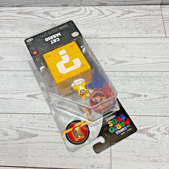 Jakks Pacific Super Mario Bros Movie Cat Mario 1.25 in Mini Figure with Block
