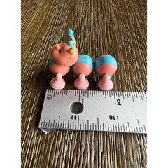 Vintage Arcade Toy Pink Blue Caterpillar Bug Miniature Figure Collectible 2 In