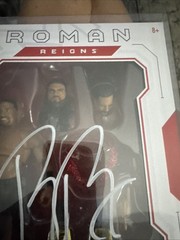 WWE Ultimate Edition Roman Reigns Autographed Fanatics Cert Mattel OTC LJN ROCK