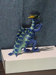 Kid Galaxy Poseable Dragon Figure | Blue & Green Dragon Action Toy