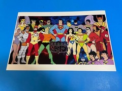 DC COMICS SUPER-FRIENDS TO SUPER POWERS THROUGH THE AGES POSTER PIN UP NEW.
