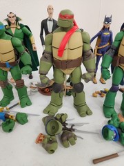 Batman vs Ninja Turtles Gamestop Exclusive Figures Set Of 10 Leonardo Robin