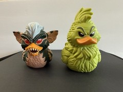 TUBBZ Gremlins Stripe & Dr Seuss The Grinch Rubber Duck Cosplay Figure Lot of 2