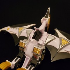 2003 Bandai Power Rangers Dino Thunder White Drago Zord Raptor Toy Rider White