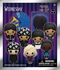 3D Figural Bag Clip Wednesday Series 3 Pack [1 RANDOM Figure]