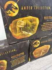 Mattel Jurassic Park Amber Collection Retired Velociraptor Lot JP3 Big One Tiger