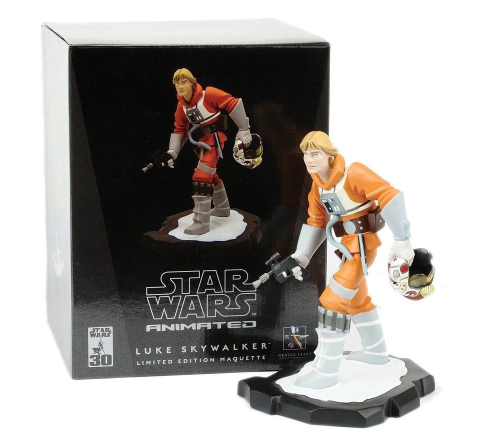 GENTLE GIANT STAR WARS ANIMATED LUKE SKYWALKER X-WING PILOT 1/9 STATUE PROMO *US
