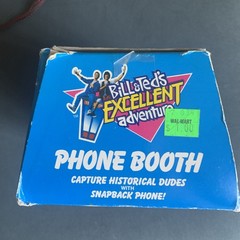 Vintage 1991 Kenner Bill & Ted’s Excellent Adventure Phone Booth Opened Unused