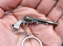 mini gun BIOHAZHARD 8 village weapon Pistol M1851 metal keychain toy gift 5cm