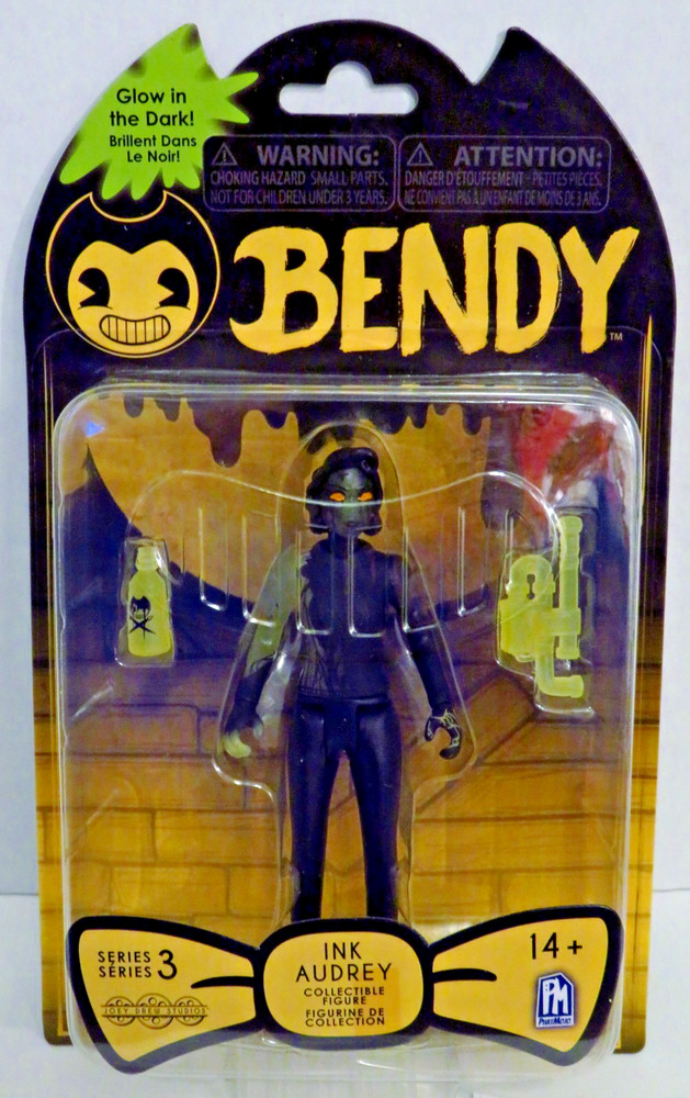 Bendy and the Dark Revival Series 3 Ink Audrey Action Figure GLOW IN THE DARK