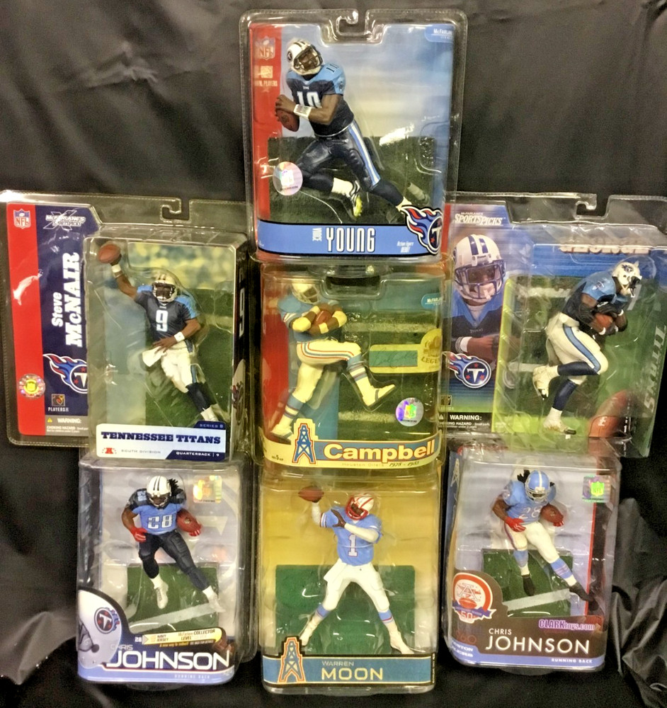 MCFARLANE NFL HOUSTON OILERS TENNESSEE TITANS CAMPBELL MOON MCNAIR JOHNSON YOUNG