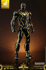Hot Toys Neon Tech Iron Man 2.0 Black & Yellow Figure MMS523-D29