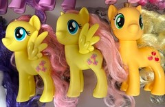 Lot Of 10 My Little Pony G4 Figures 6″ MLP Ponies Brushable FIM Hasbro Set Luna