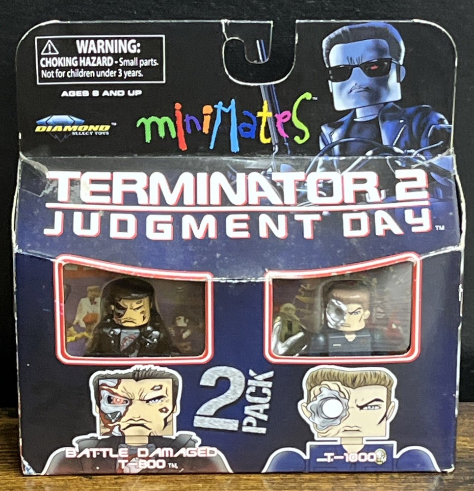 Minimates Terminator 2 Judgement Day Battle Damaged T-800 & T-1000 2 Pack 2009