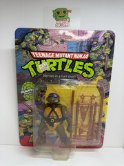 TMNT Ninja Turtles Donatello 1988 10 back 10 card Playmates Action Figure