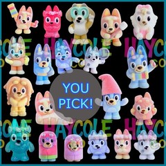 Bluey Fuzzies YOU PICK! Flocked Bluey & Friends Figures Series 1 Blind Boxes