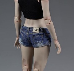 1/6 Denim Ultra Low shorts for female 12″ figure hot toys Phicen worldbox ❶USA❶