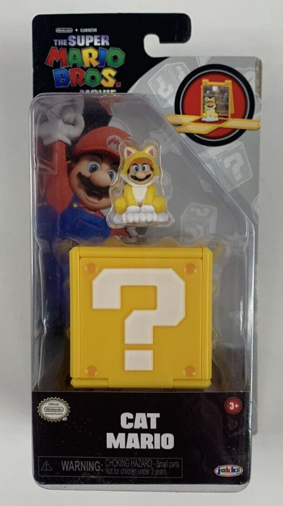 Jakks Pacific Super Mario Bros Movie Cat Mario 1.25 in Mini Figure