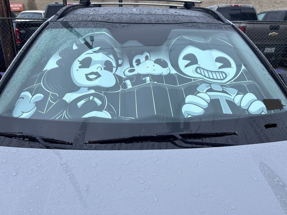 Official Licensed Bendy And The Ink Machine Car Sunshade Brand New