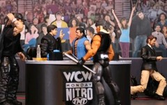 WWE Mattel WCW/NWO Monday Nitro Announce Table With Changeable Logos Accessory