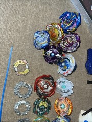 Large Collection of Beyblades With 2 Level Stadium, All In Good Condition
