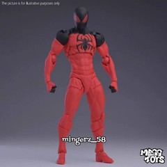 MESS TOYS Symbiote Spider-Man Red Suit 1/12 Action Figure Toys Collectible Model