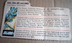 GI Joe Torpedo Action Figure With File Card Weapon Flippers Hasbro 1983 VTG G.I.