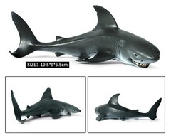 19.5cm Great White Shark PVC Toy Fish Ocean Sea Animal Figure Kids Gift