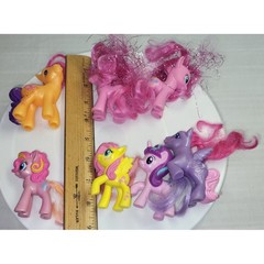 Hasbro My Little Pony Unicorn Figures Multicolored G4 Brushable Hair Lot of 7